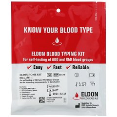 Набор для определения типа крови, D'adamo, 1 набор для самостоятельного тестирования купить в Киеве и Украине
