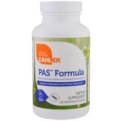 Заспокійлива формула з полінутрієнтами і травами Zahler (PAS Formula) 120 капсул