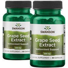Екстракт виноградних кісточок, Grape Seed Extract (Standardized), Swanson, 200 мг, 120 капсул