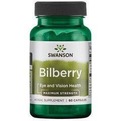 Чорниця - максимальна сила, Bilberry - Maximum Strength, Swanson, 250 мг 60 капсул