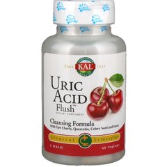 Терпко-вишнева суміш сечової кислоти, насіння селери і багато іншого, Uric Acid Flush Tart Cherry Blend, Celery Seed & More, KAL, 60 капсул