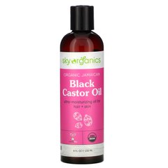 Органічне ямайське чорне касторове масло, Organic Jamaican Black Castor Oil, Sky Organics, 236 мл