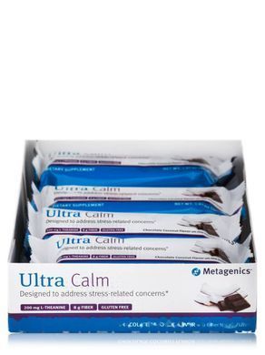 Батончики від стресу шоколад кокос Metagenics (Ultra Calm Chocolate Coconut Bar) 12 батончиків по 40 г