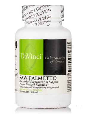 Сав Пальметто 320 мг, Saw Palmetto, DaVinci Labs, 90 капсул