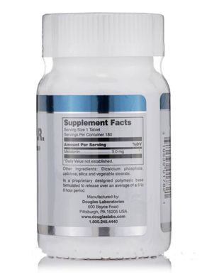 Мелатонін Douglas Laboratories (Melatonin P.R.) 3 мг 180 таблеток