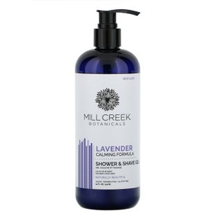 Гель для душа и бритья, лаванда, Shower & Shave Gel, Lavender, Mill Creek Botanicals, 414 мл купить в Киеве и Украине