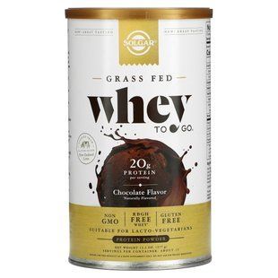 Whey protein powder chocolate Solgar (Whey Protein Powder Whey To Go) 454 g