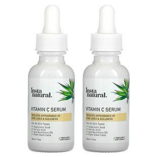 Сыворотка с витамином C, комплект из 2 средств для ухода за кожей, InstaNatural, 1 ж. унц. (30 мл) каждый купить в Киеве и Украине