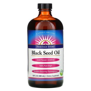 Масло черного тмина Heritage Store (Black Seed Oil) 480 мл купить в Киеве и Украине