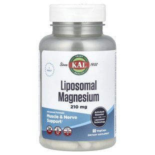 KAL, Liposomal Magnesium , 210 mg , 60 VegCaps купить в Киеве и Украине