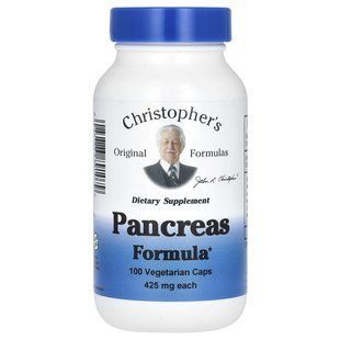 Формула для поджелудочной железы, Christopher's Original Formulas, 460 мг, 100 растительных капсул купить в Киеве и Украине