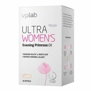 Масло примули вечерней для женщин VPLab (Ultra Women's Evening Primrose oil) 60 мягких капсул купить в Киеве и Украине