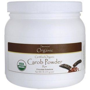 Certified organic carob powder, Certified Organic Carob Powder, Swanson, 170 grams