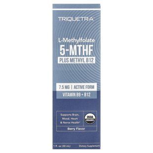 L-Methylfolate 5-MTHF Plus Methyl B-12 Triquetra Health (L-Methylfolate 5-MTHF Plus Methyl B-12) 30 ml berry flavor