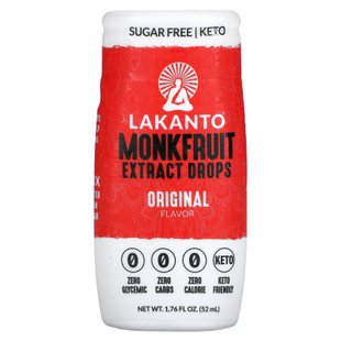 Капли жидкого экстракта монаха, Liquid Monk Fruit Extrack Drops, Lakanto, 52 г купить в Киеве и Украине