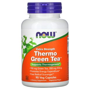 Зеленый термо чай Now Foods (Thermo Green Tea) 90 вегетарианских капсул купить в Киеве и Украине