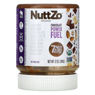 Organic chocolate spread, 7 nuts and seeds, energy boost, Nuttzo, 12 oz (340 g)