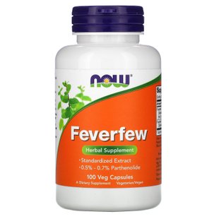 Златоцвет девичий Now Foods (Feverfew) 100 вегетарианских капсул купить в Киеве и Украине