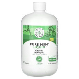 Natural Balance, Pure MSM Liquid, Unflavored, 700 mg , 16 fl oz (473 ml) купить в Киеве и Украине