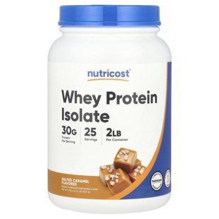 Nutricost, Whey Protein Isolate, Salted Caramel, 2 lb (907 g) купить в Киеве и Украине
