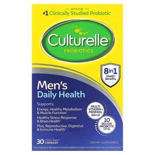 Culturelle, Probiotics, Men's Daily Health, 10 Billion CFUs, 30 Once Daily Capsules купить в Киеве и Украине