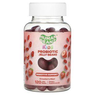 Human Beanz, Kids, пробіотичні желейні боби, Strawberry Blast, 120 шт