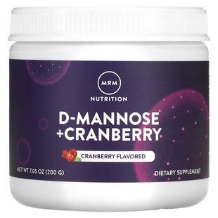 MRM Nutrition, D-Mannose + Cranberry, Cranberry, 7.05 oz (200 g) купить в Киеве и Украине
