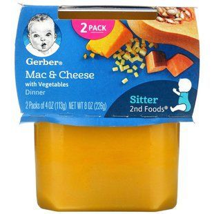 Gerber, Ужин из макарон и сыра с овощами, натурщик, 2 упаковки по 4 унции (113 г) каждый купить в Киеве и Украине