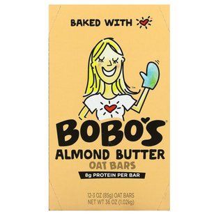 Bobo's Oat Bars, вівсяні батончики з мигдальною пастою, 12 батончиків по 85 г (3 унції)