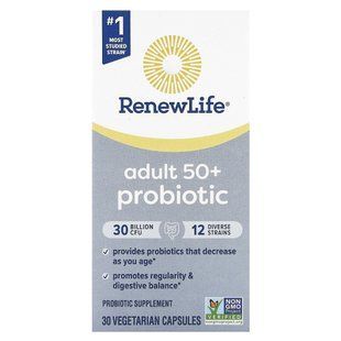 Probiotic for people over 50 years old Renew Life (Probiotic 30 billion live cultures) 30 billion live cultures 30 capsules.