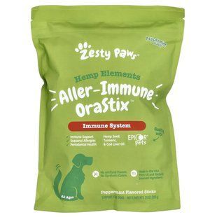 Zesty Paws, Hemp Elements, Orastix для імунітету проти алергії, для собак будь-якого віку, м&rsquo;ята перцева, 709 г (25 унцій)