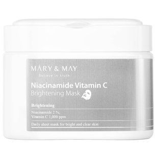 Mary & May, Niacinamide Vitamin C, Brightening Beauty Mask, 30 Sheets, 14.1 oz (400 g)