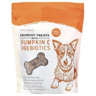 Chew + Heal, Crunchy Treats with Pumpkin & Prebiotics, For Dogs, All Ages, 12 oz (340 g) купить в Киеве и Украине