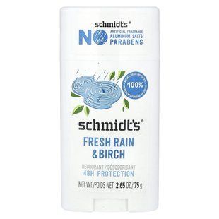 Schmidt's, Deodorant, Fresh Rain & Birch, 2.65 oz (75 g) купить в Киеве и Украине