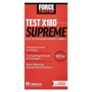 Force Factor, Alpha King Supreme, елітний бустер тестостерону, 45 таблеток