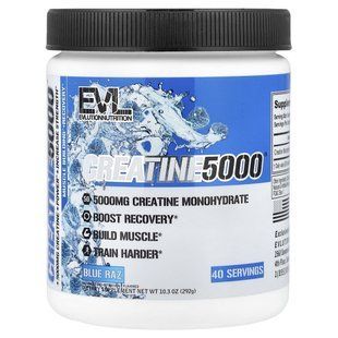 EVLution Nutrition, Creatine 5000&reg;, голубая малина, 292 г (10,3 унции) купить в Киеве и Украине