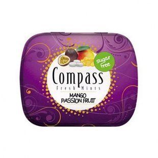 Леденцы манго-маракуйя без сахара Compass Mango Passion Fruit 14 г купить в Киеве и Украине
