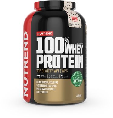 100% Сироватковий протеїн смак печиво-крем Nutrend (100% Whey Protein) 2,25 кг