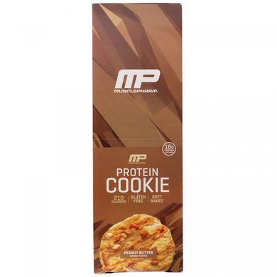 Протеиновое печенье, арахисовое масло, MusclePharm, 12 печенье, 1,83 унции (52 г) Каждый купить в Киеве и Украине