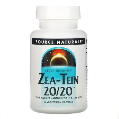 Формула для здоров'я очей, Zea-Tein 20/20, Source Naturals, 60 вегетаріанських капсул