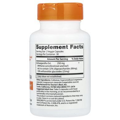 Ashwagandha, Doctor's Best, 125 mg