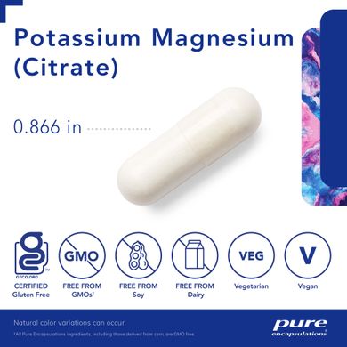 Калій Магній Цитрат Pure Encapsulations (Potassium Magnesium Citrate) 180 капсул