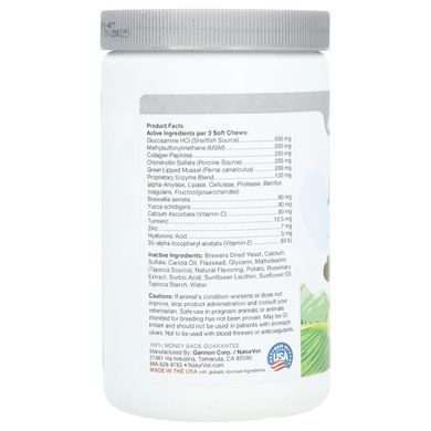 NaturVet, Senior Advanced, Joint Health + Collagen & Turmeric, For Dogs, 60 Soft Chews, 6.3 oz (180 g)