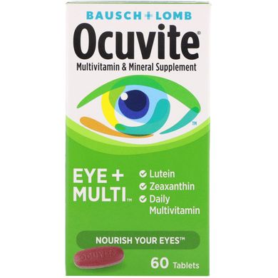 Мультивітаміни для очей Bausch & Lomb (Eye + Multi Ocuvite) 60 таблеток