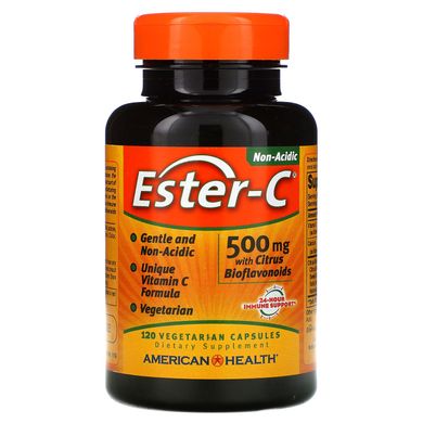 Естер-C, American Health, 500 мг, 120 капсул на рослинній основі
