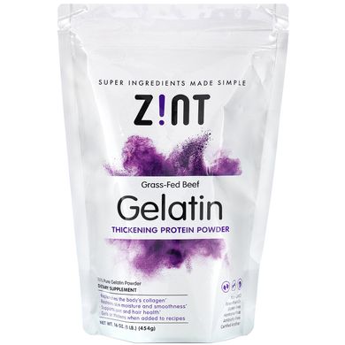 Чистий протеїн, Beef Gelatin, Zint, 454 г