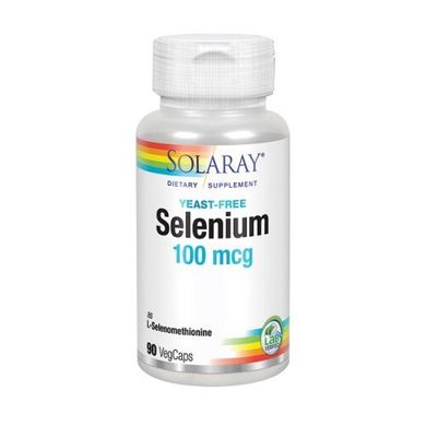 Селен без дріжджів Solaray (Selenium) 100 мкг 90 капсул