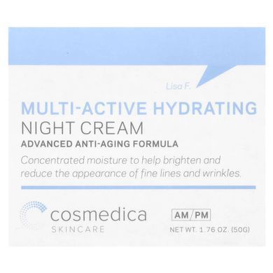 Multi-active Moisturizing Night Cream, Advanced Anti-aging Formula, Cosmedica Skincare, 1.76 oz. (50 g)