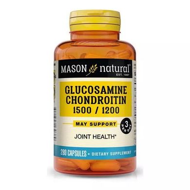 Глюкозамін та Хондроїтин Mason Natural 1500/1200 (Glucosamine Chondroitin) 1500/1200 280 капсул