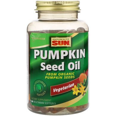 Гарбузова олія Health From The Sun (Pumpkin Seed Oil) 1000 мг 90 капсул